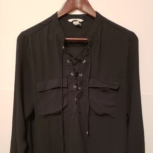H&M Tie Front Blouse